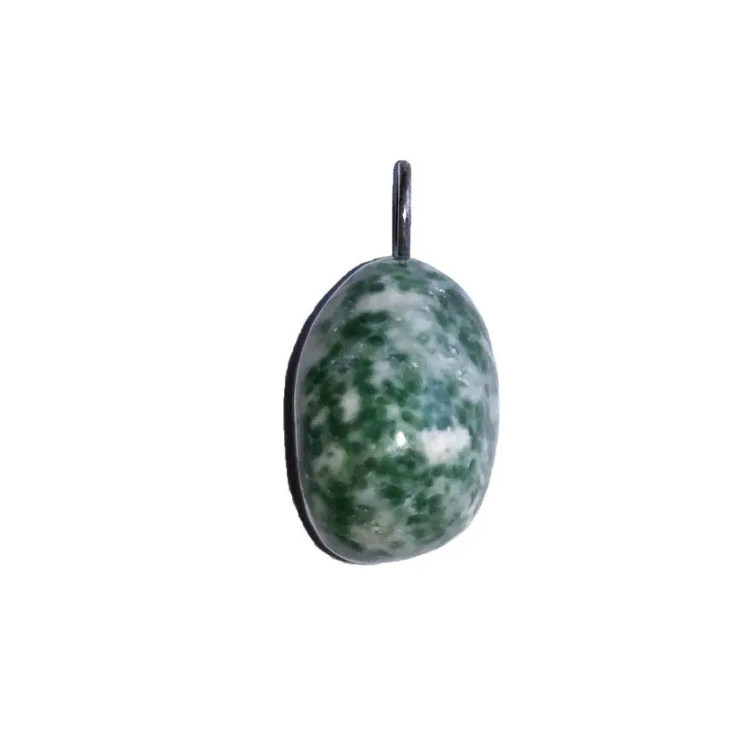 Dark Serpentine Pendant - Tumbled Stone