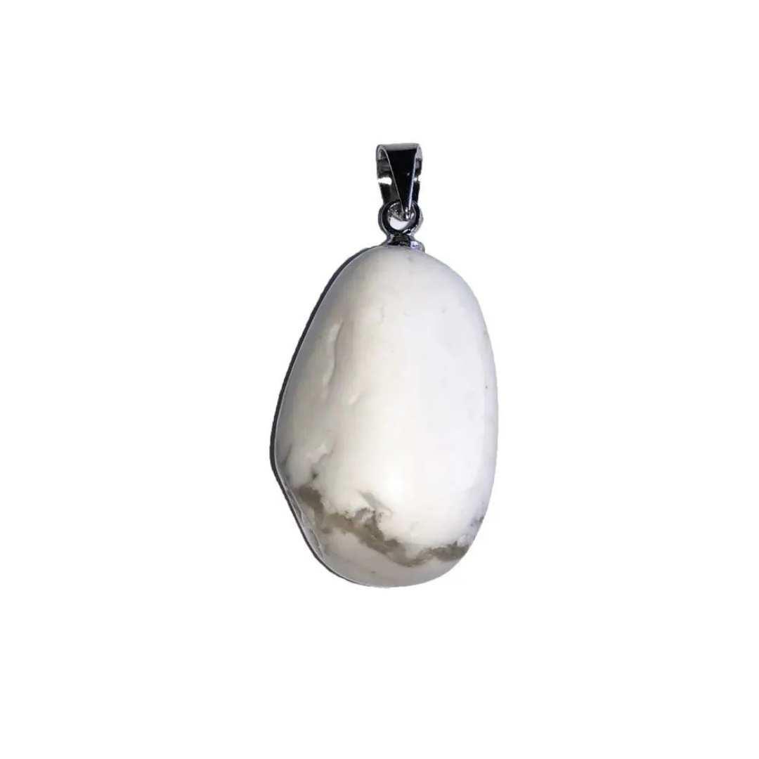 Howlite Pendant - Tumbled Stone