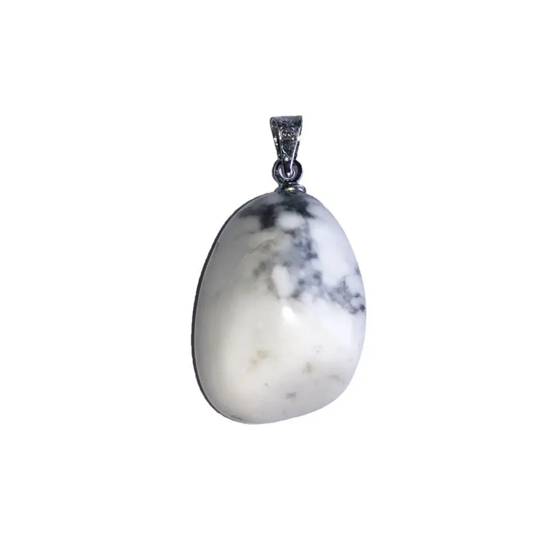 Howlite Pendant - Tumbled Stone