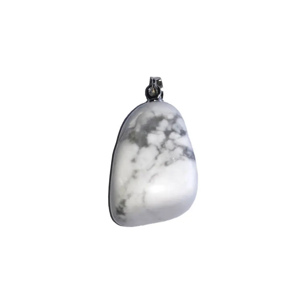 Howlite Pendant - Tumbled Stone