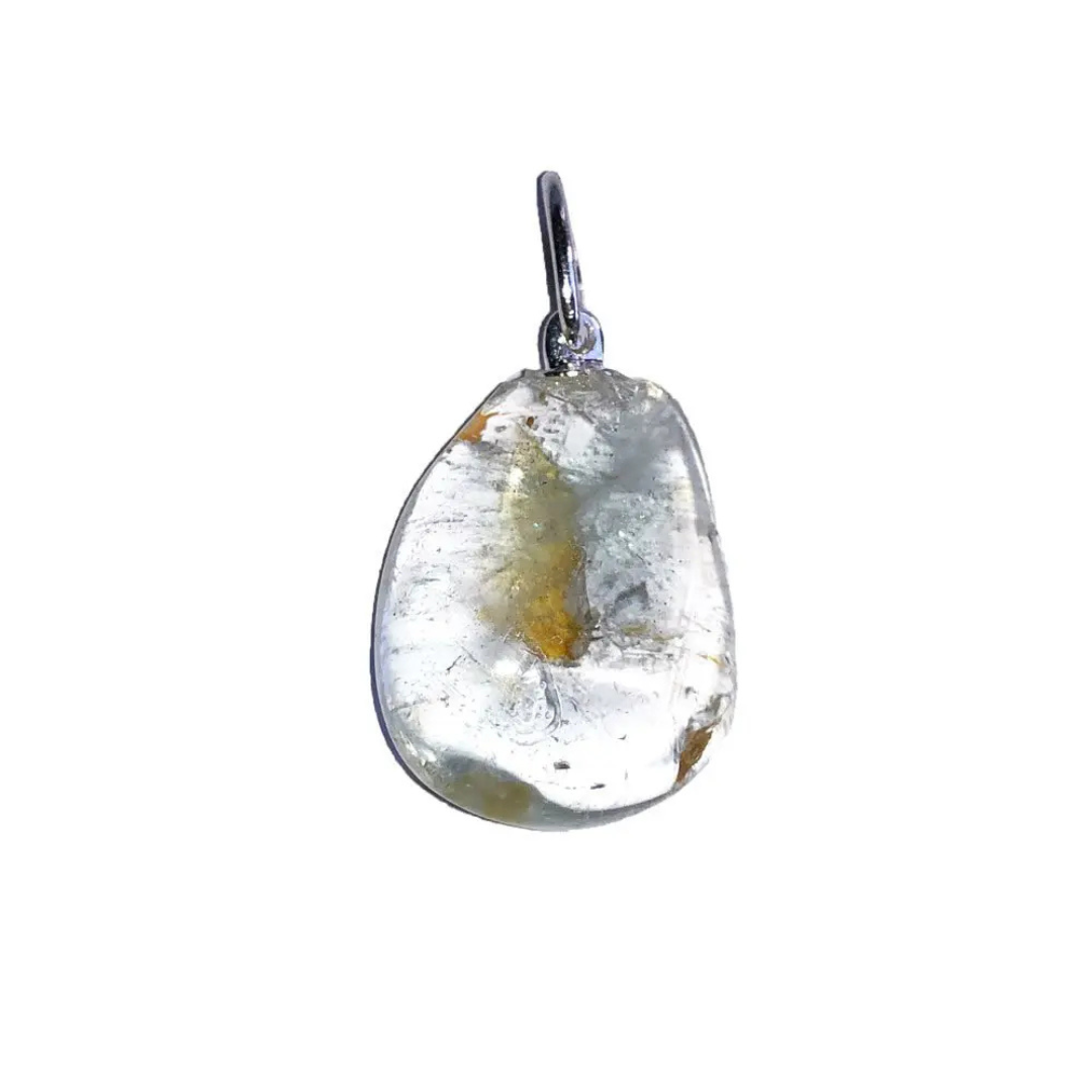 Blue Topaz Pendant - Tumbled Stone