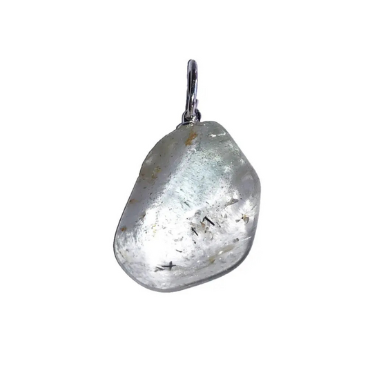 Blue Topaz Pendant - Tumbled Stone