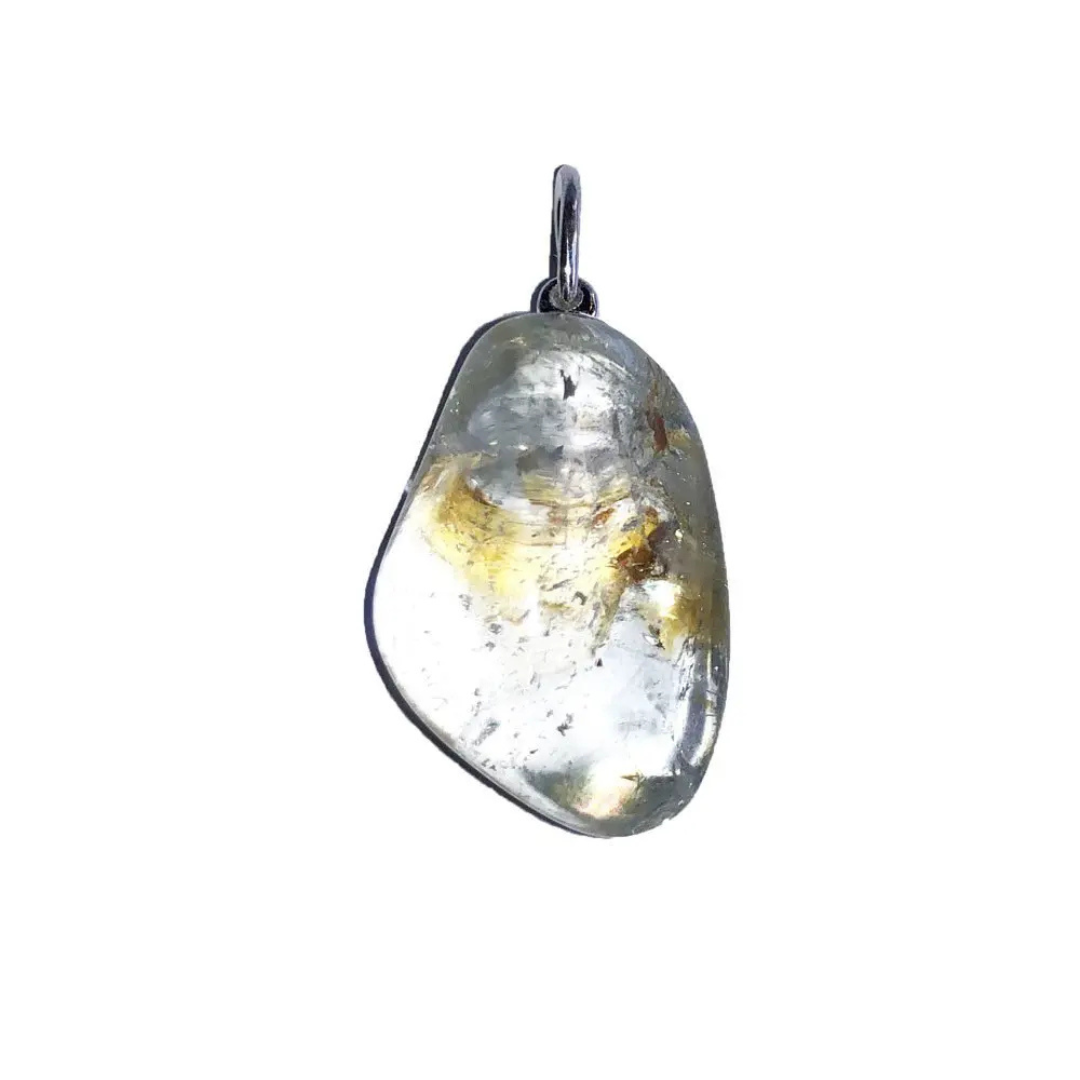 Blue Topaz Pendant - Tumbled Stone
