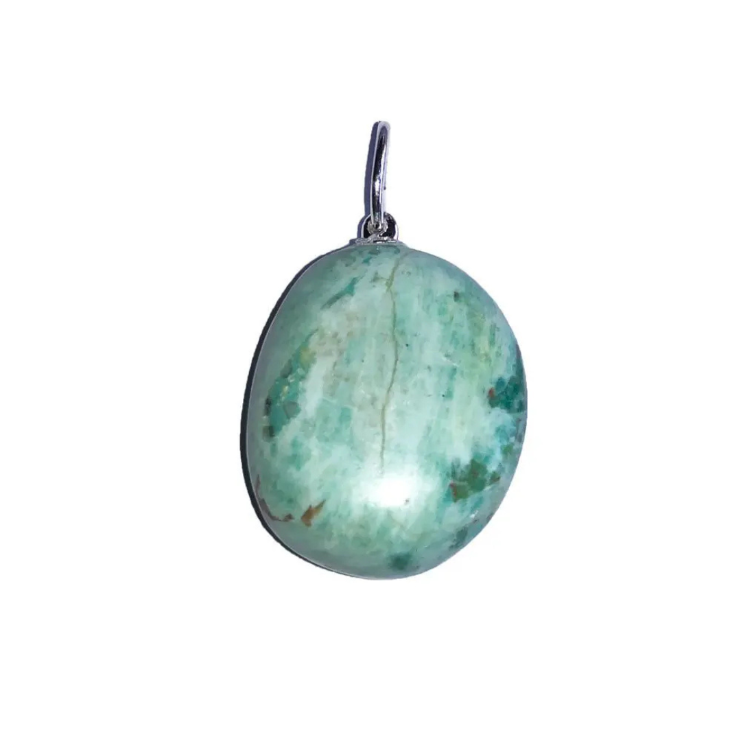 Chrysocolla Pendant - Tumbled Stone