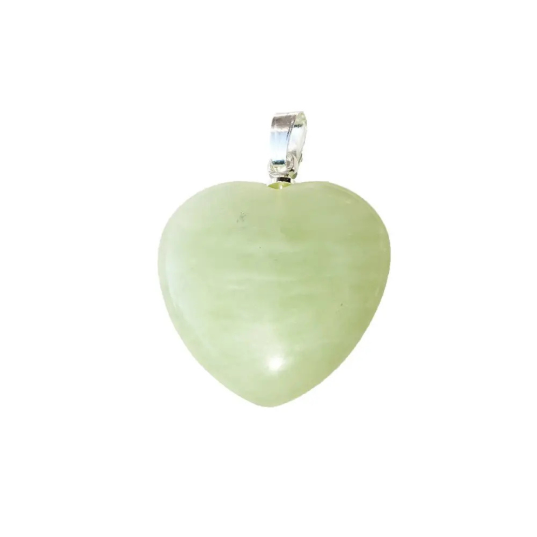 Green Jade Pendant – Heart Shaped