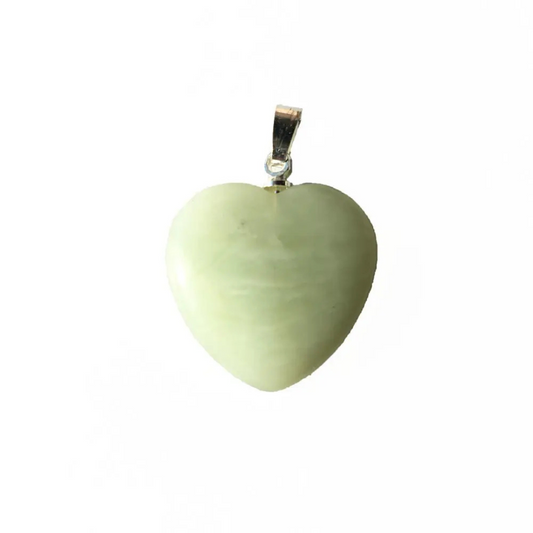 Green Jade Pendant – Heart Shaped