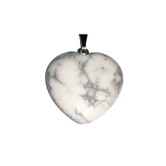 Howlite Pendant – Heart Shaped
