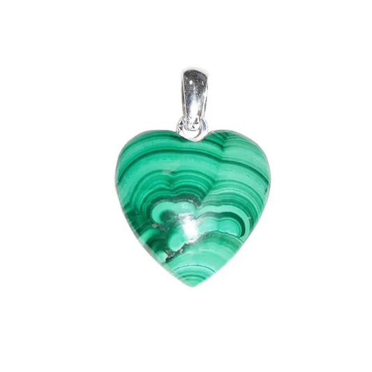 Malachite Pendant – Heart Shaped