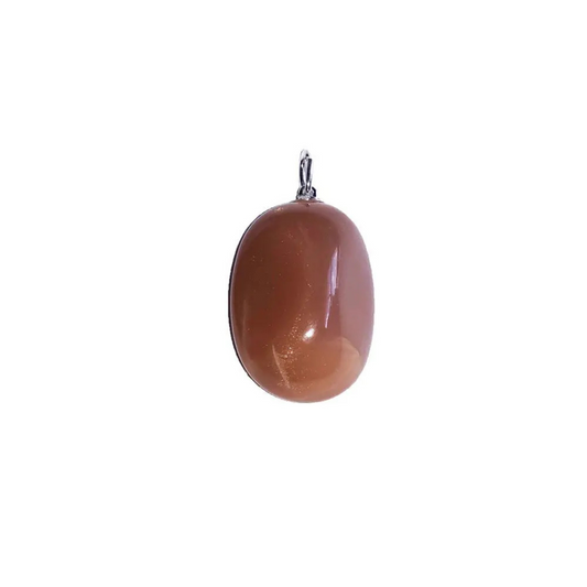 Orange Moonstone Pendant - Tumbled Stone