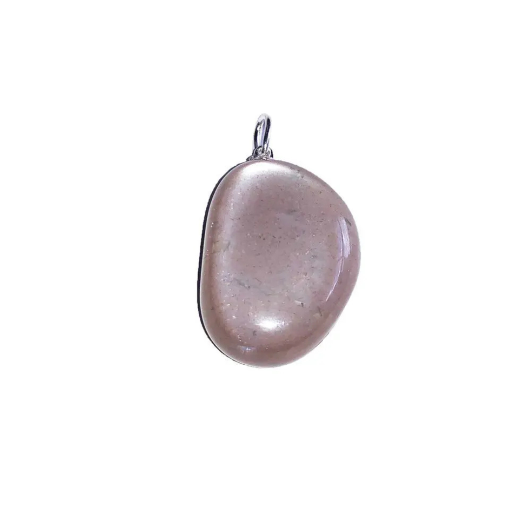 Orange Moonstone Pendant - Tumbled Stone
