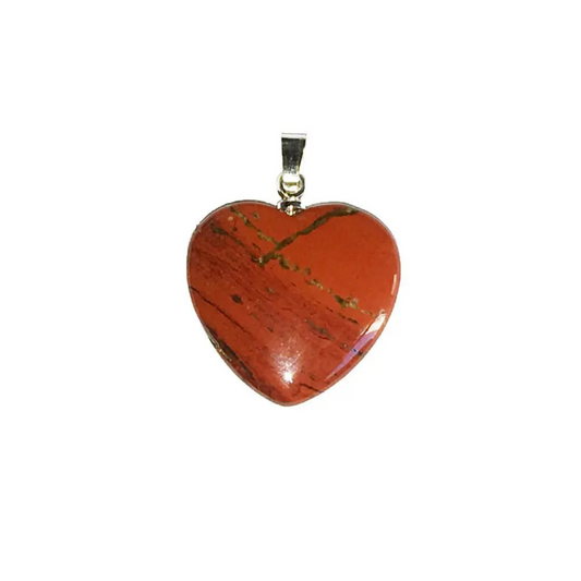 Red Jasper Pendant – Heart Shaped