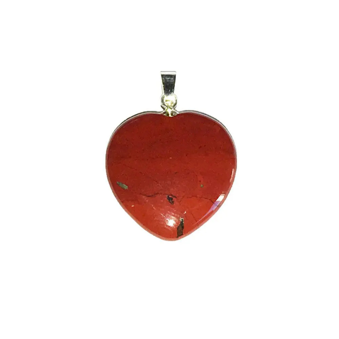 Red Jasper Pendant – Heart Shaped