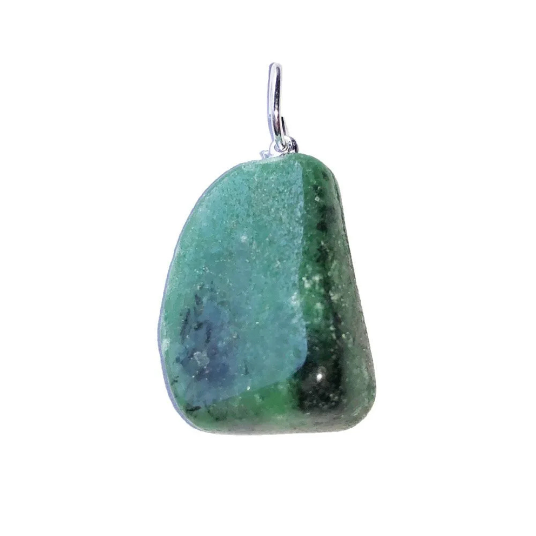 Ruby with Zoïsite Pendant - Tumbled Stone