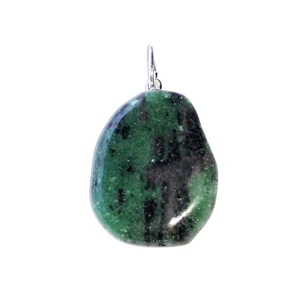 Ruby with Zoïsite Pendant - Tumbled Stone