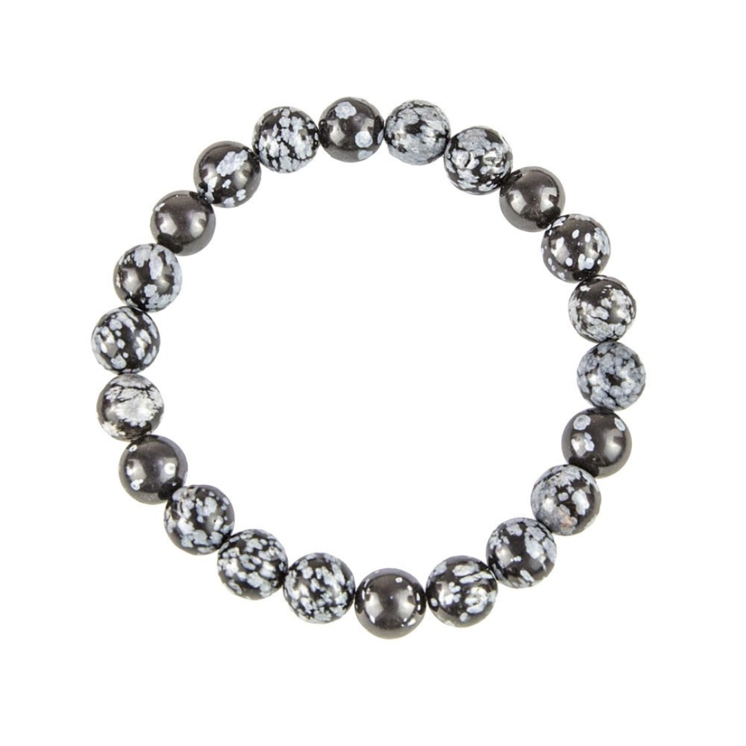 Snowflake Obsidian Bracelet