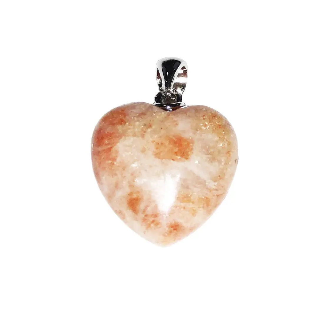 Sunstone Pendant – Heart Shaped
