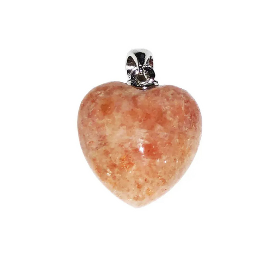Sunstone Pendant – Heart Shaped