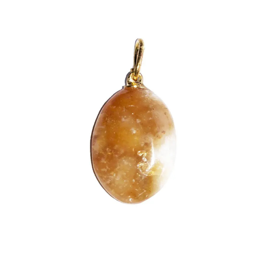 Yellow Opal Pendant - Tumbled Stone